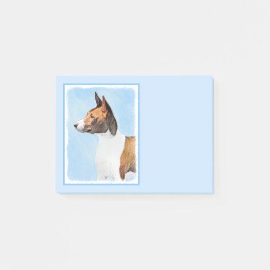 Basenji Painting - Cute Original Art Post-it® Notes (Voorkant)