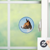 Basenji Painting - Cute Original Art Raamsticker (Huis)