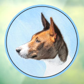 Basenji Painting - Cute Original Art Raamsticker (Vel 3)