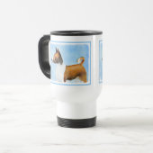 Basenji Painting - Cute Original Art Reisbeker (Voorkant links)