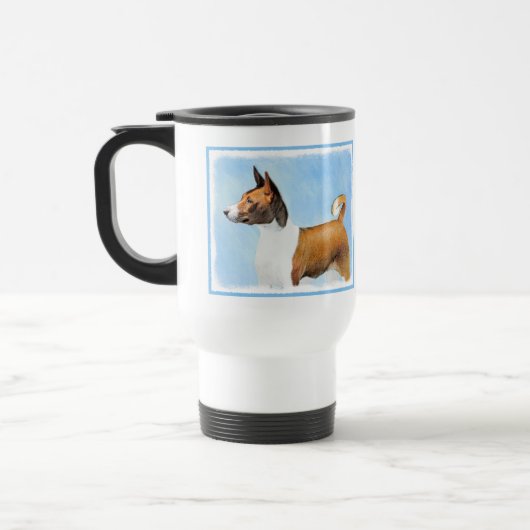 Basenji Painting - Cute Original Art Reisbeker (Links)