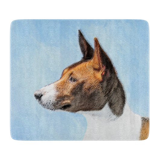 Basenji Painting - Cute Original Art Snijplank (Voorkant)