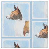 Basenji Painting - Cute Original Art Stof (Close Up)