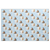 Basenji Painting - Cute Original Art Stof (Fat Quarter)