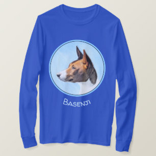 Basenji Painting - Cute Original Art T-shirt