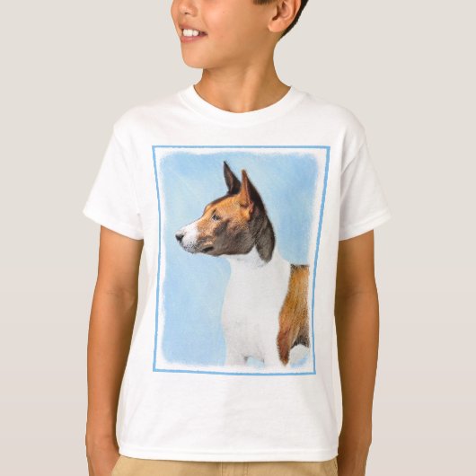 Basenji Painting - Cute Original Art T-shirt (Voorkant)