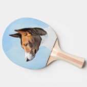 Basenji Painting - Cute Original Art Tafeltennisbatje (Zijkant)