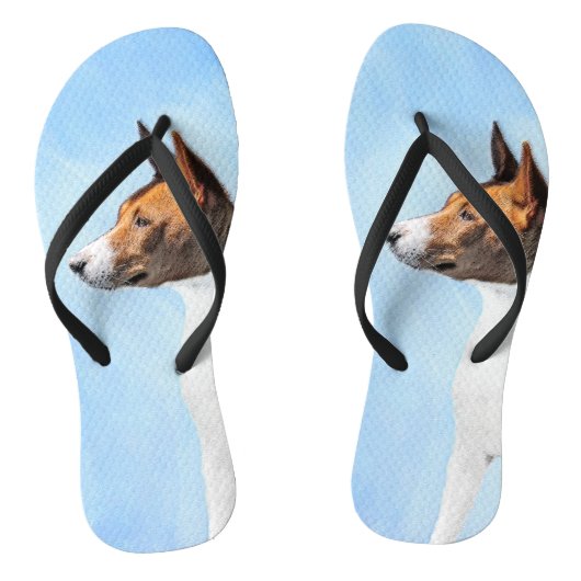 Basenji Painting - Cute Original Art Teenslippers (Voetbed)