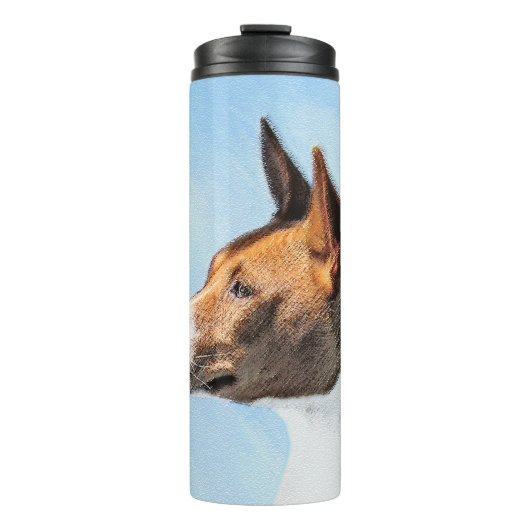 Basenji Painting - Cute Original Art Thermosbeker (Voorkant)