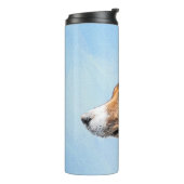 Basenji Painting - Cute Original Art Thermosbeker (Gedraaid links)