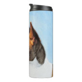 Basenji Painting - Cute Original Art Thermosbeker (Geroteerd rechts)