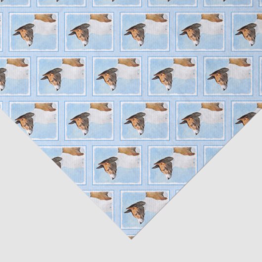 Basenji Painting - Cute Original Art Tissuepapier (Detail)