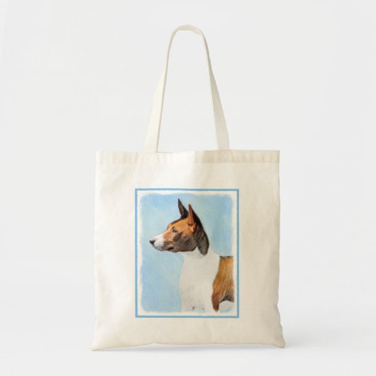 Basenji Painting - Cute Original Art Tote Bag (Voorkant)