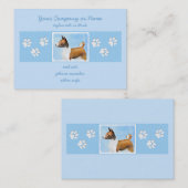 Basenji Painting - Cute Original Art Visitekaartje (Voorkant / Achterkant)