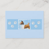 Basenji Painting - Cute Original Art Visitekaartje (Achterkant)