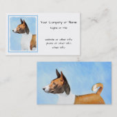 Basenji Painting - Cute Original Art Visitekaartje (Voorkant / Achterkant)