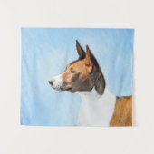 Basenji Painting - Cute Original Art Wandkleed (Voorkant (horizontaal))