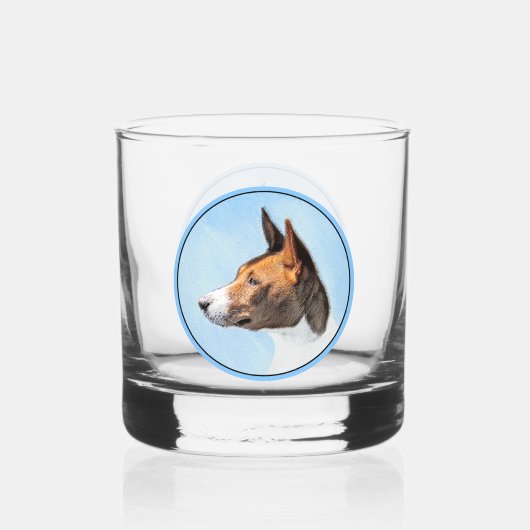 Basenji Painting - Cute Original Art Whisky Glas (Achterkant)