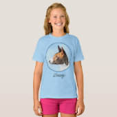 Basenji Painting - Cute Original T-Shirt (Voorkant volledig)