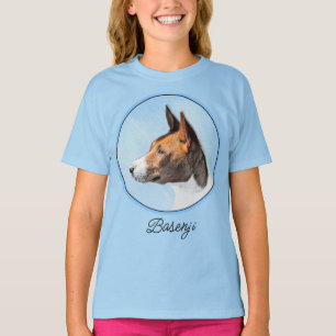 Basenji Painting - Cute Original T-Shirt