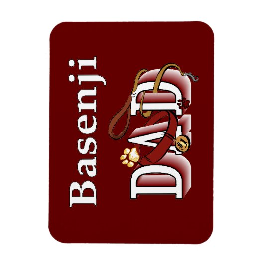 Basenji-papa Magneet (Verticaal)