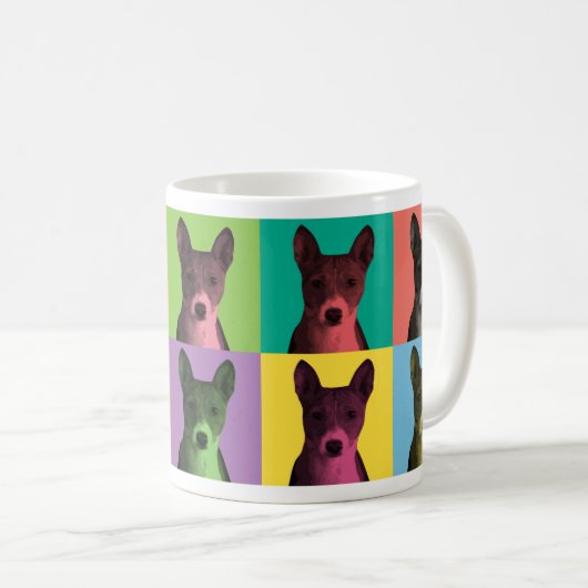Basenji Pop-Art Coffee Cup Koffiemok (Voorkant rechts)