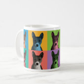 Basenji Pop-Art Coffee Cup Koffiemok (Voorkant links)