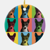 Basenji Pop-Art Ornament (Achterkant)