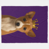 Basenji Puppy in Gold Crown Schattige Fleece Deken (Voorkant (Horizontaal))