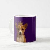 Basenji Puppy in Gold Crown Schattige Koffiemok (Voorkant links)
