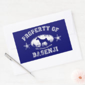 Basenji Rechthoekige Sticker (Envelop)