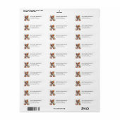 Basenji retouradreslabel etiket (Full Sheet)