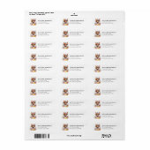 Basenji retouradreslabel etiket (Full Sheet)