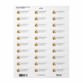 Basenji retouradreslabel etiket (Full Sheet)