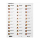 Basenji retouradreslabel etiket (Full Sheet)