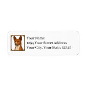 Basenji retouradreslabels etiket (Voorkant)
