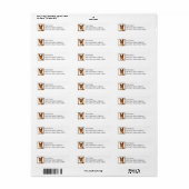 Basenji retouradreslabels etiket (Full Sheet)