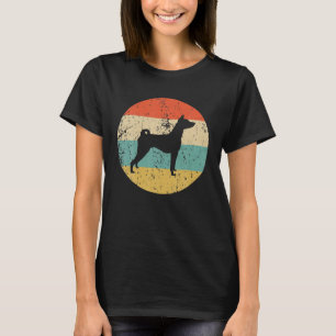 Basenji  Retro Basenji Hondenliefhebber T-shirt