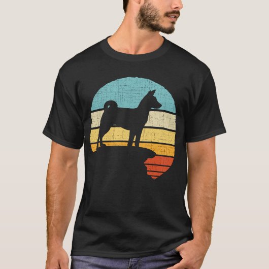 Basenji Retro  Hondenpuppy Eigenaar Lover T-shirt (Voorkant)