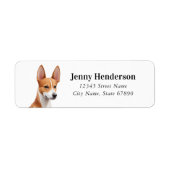 Basenji Return Address Label (Voorkant)