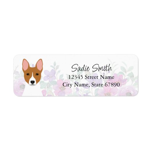 Basenji Return Address Labels (Voorkant)