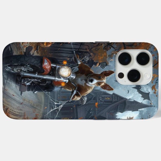 Basenji Riding Motorfiets Halloween Eng Case-Mate iPhone Case (Achterkant (horizontaal))