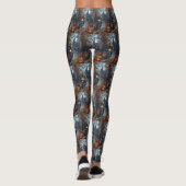 Basenji Riding Motorfiets Halloween Eng Leggings (Achterkant)