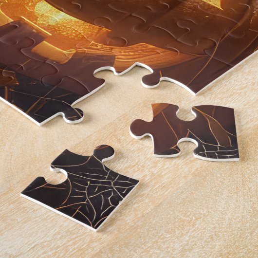 Basenji Riding Motorfiets Halloween Eng Legpuzzel (Zijkant)