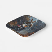 Basenji Riding Motorfiets Halloween Eng Papieren Bordje (Gebogen)