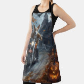 Basenji Riding Motorfiets Halloween Eng Schort (Insitu)