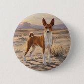 Basenji Ronde Button 5,7 Cm (Voorkant)