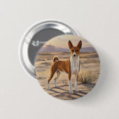 Basenji Ronde Button 5,7 Cm (Voorkant /achterkant)