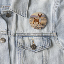 Basenji Ronde Button 5,7 Cm