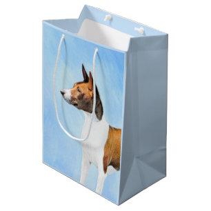 Basenji schilderen - Oorspronkelijke kunst kletsen Medium Cadeauzakje